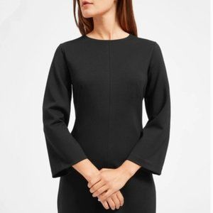 Everlane Women's The Long Sleeve Shift Little Black Dress Size 4